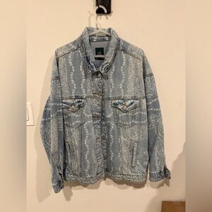 Wild Fable paisley pattern denim jacket